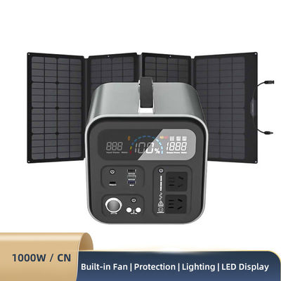 ระบบพลังงานแสงอาทิตย์ โรงไฟฟ้าลิเดียมพกพา 1000W สําหรับเครื่องมือไฟฟ้า